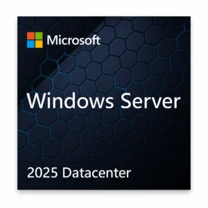 Microsoft Windows Server 2025 Datacenter retail box – 16-core licence key
