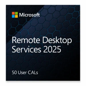 Remote Desktop Services 2025 retail box – 50 user CAL licence pack