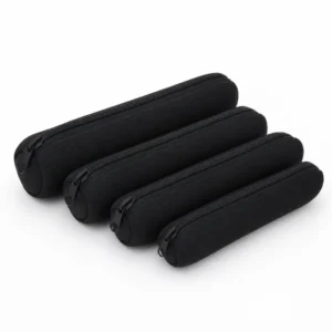 Cable Sleeve Kit, Neoprene 4-Pack (Neoprene, zip closure, Black/Gray reversible) on a white background