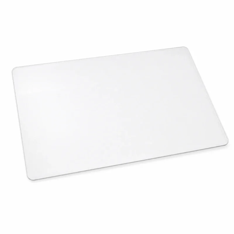 Clear Desk Mat Protector, 35 x 17 in – OfficeSuiteSolution Clear Desk Mat Protector, 35 x 17 in (Frosted PVC, phthalate-free, Clear) on a white background