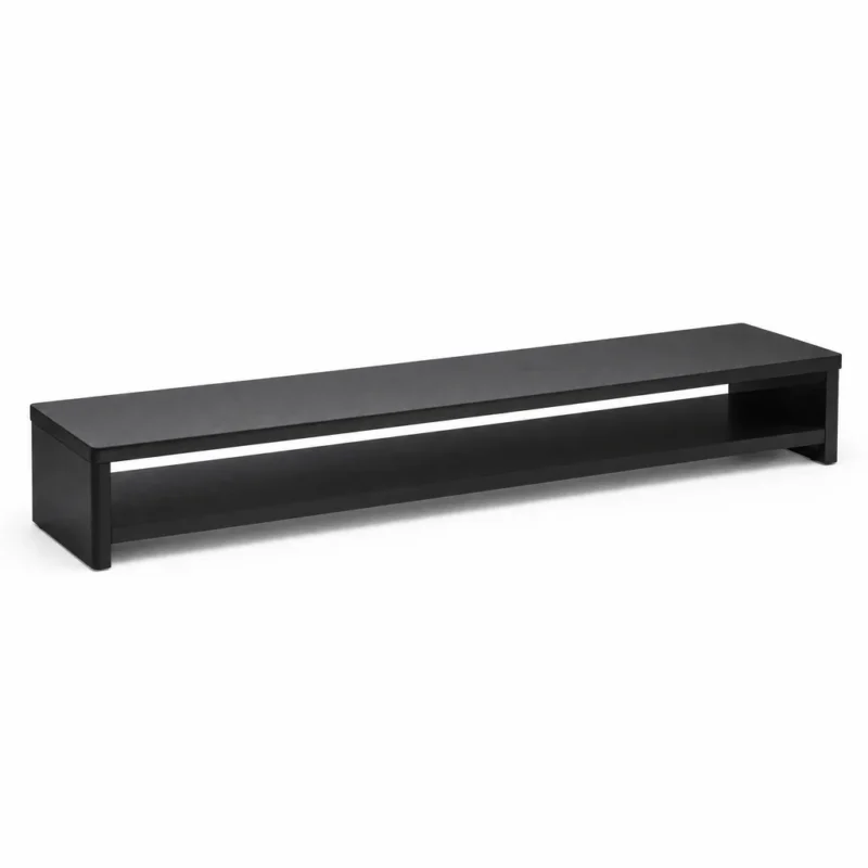 Dual Monitor Stand Riser, 39-Inch (Engineered wood, matte laminate, Black) on a white background