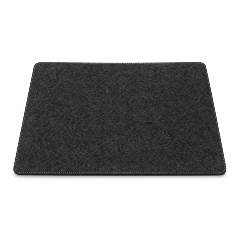 Wool Felt Desk Pad, Charcoal – OfficeSuiteSolution Wool Felt Desk Pad, Charcoal (Merino wool blend felt, Charcoal) on a white background